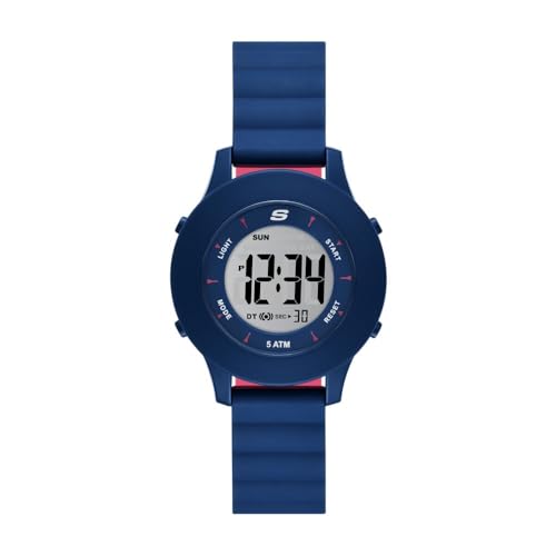 Skechers Women's Rosencrans Digital Blue Magnetic Two Piece Strap Watch - Image 5