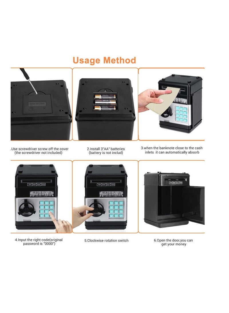 DIGI CORE Piggy Bank For Boys And Girls Kids Coin Bank With Safe Password Electronic Mini ATM With Auto Scroll Paper Money Best Birthday Gift For Kids - Image 4