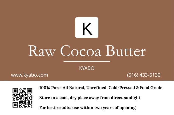 Kyabo 100% Pure and All Natural Cocoa Butter - 3lb - Food Grade - great for making lip balm, cream, hair products, candle, hair removal and craft projects - Made with Organic Cacao - Image 2