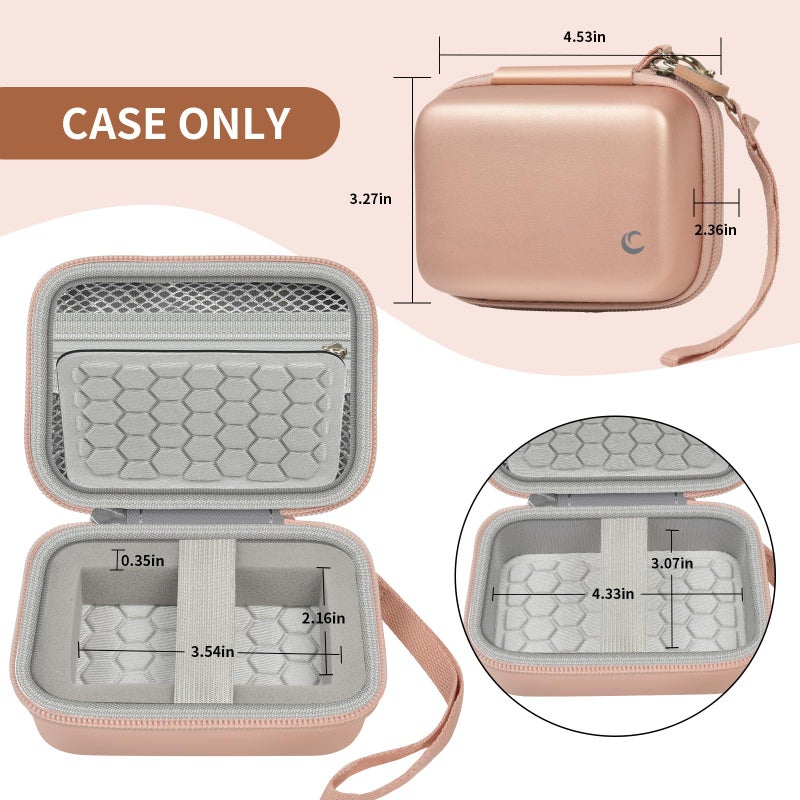 Comecase Carrying & Protective Case for Digital Camera, AbergBest 21 Mega Pixels 2.7" LCD Rechargeable HD/Kodak Pixpro/Canon PowerShot ELPH 180/190 / Sony DSCW800 / DSCW830 Cameras for Travel - Rose Gold - Image 5