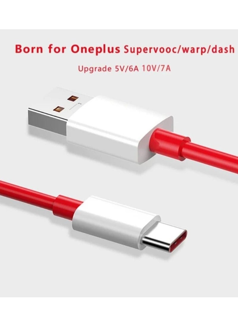 Raxoom كابل شحن USB Type-C فائق السرعة - متوافق مع OnePlus 11، 10T، 9RT، 8T، والمزيد (أحمر جريء) - Image 2