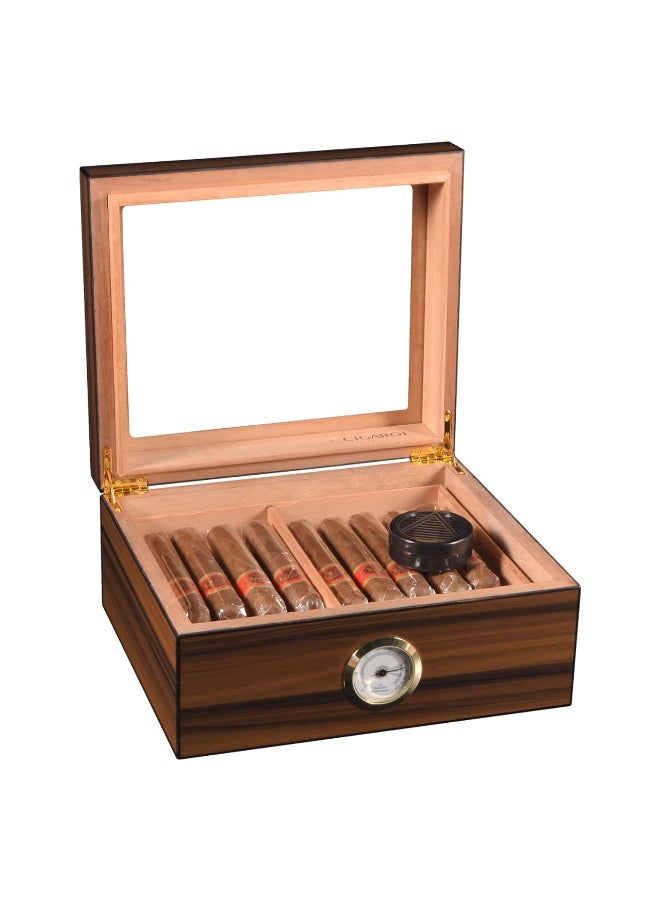 Cedar Cigar Humidor Cigar Box with Hygrometer with Shelves for Storage of Cigars with Humidor Medium Size - Image 5