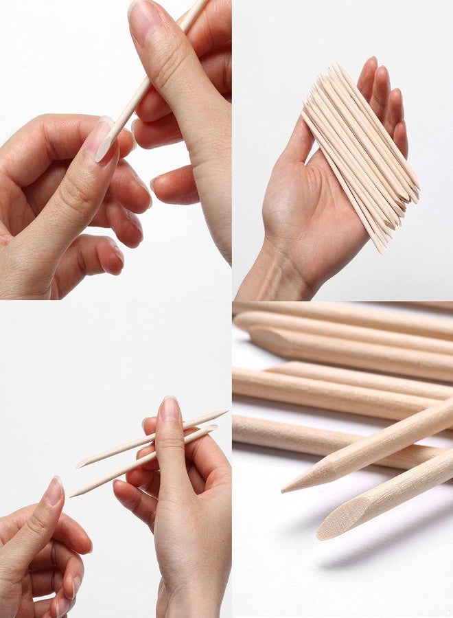 KIRA Wooden Nail Sticks, Multi-Functional Double Heads Cuticle Pusher Wood Sticks Remover Manicure Pedicure Tool For Women (Beige) (Pack Of 24) - Image 2