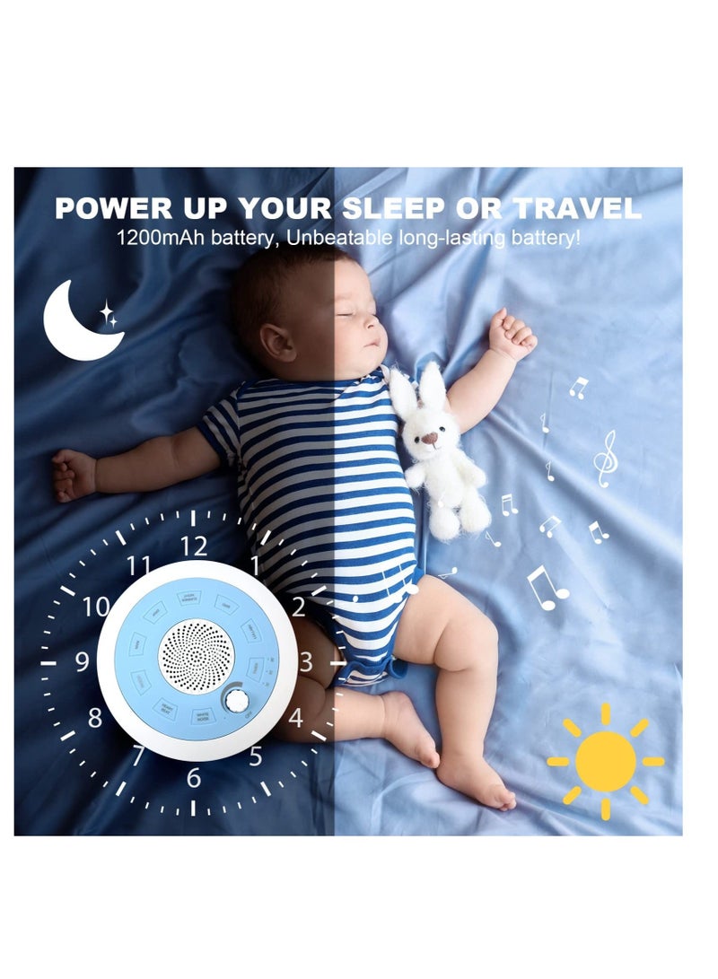 Captaintech White Noise Machine, Portable Sound Machine, with 8 Soothing Nature Sounds Therapy Portable Sleep Sound Machine, Powerful Battery Endurance 4-7 Days, for Baby, Kids and Adults - Image 4
