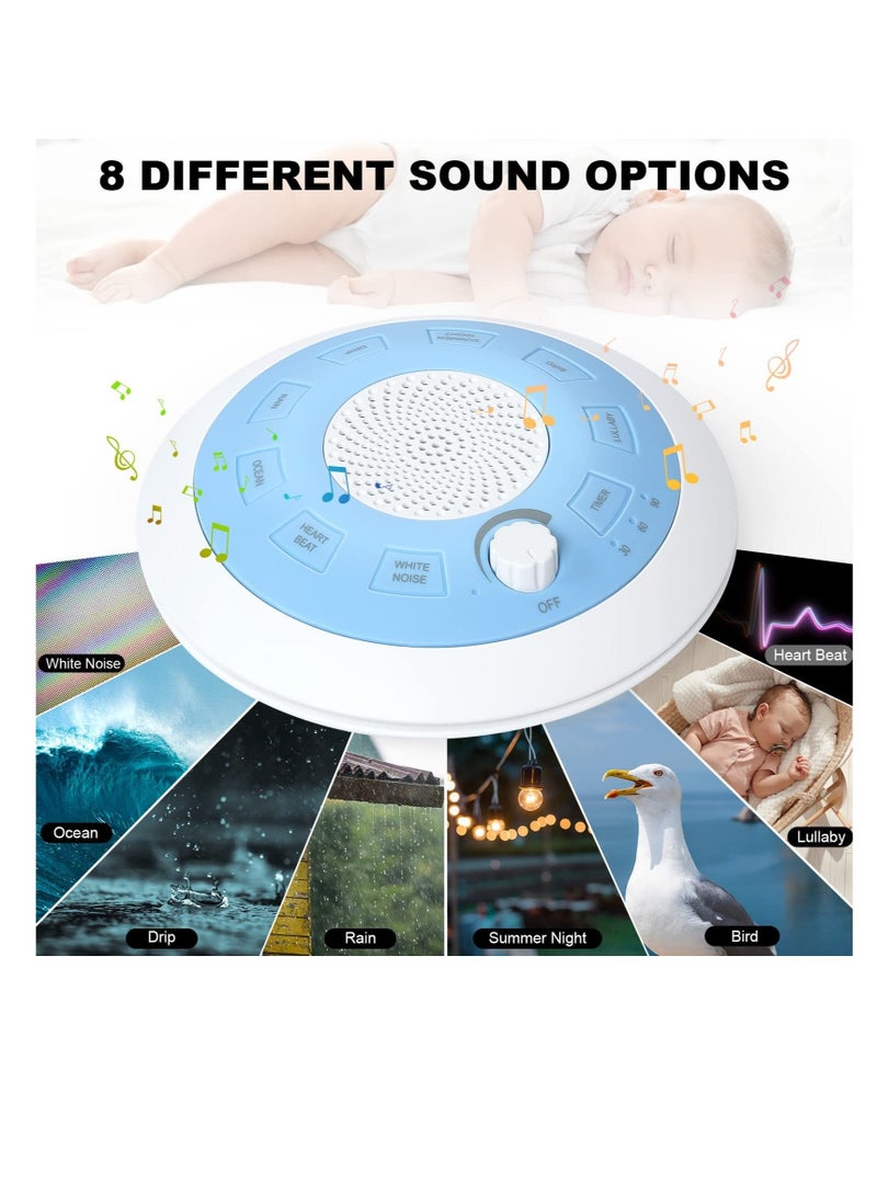 Captaintech White Noise Machine, Portable Sound Machine, with 8 Soothing Nature Sounds Therapy Portable Sleep Sound Machine, Powerful Battery Endurance 4-7 Days, for Baby, Kids and Adults - Image 3