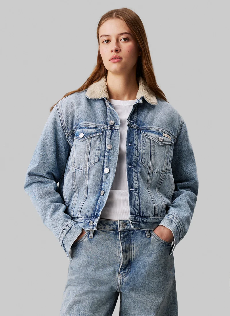 كالفن كلاين جينز Regular Sherpa Denim Jacket