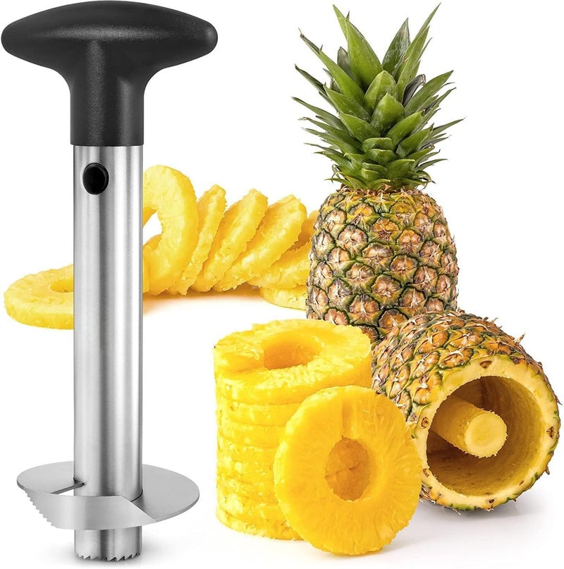 Helimix Stainless Steel Pineapple Slicer Cutter, Pineapple Seed Clip Eye Remover, Deseeding Gadget Corer and Slicer Tool Combo. - Image 4