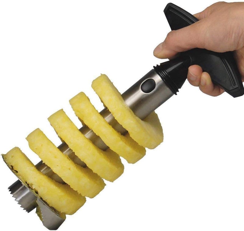 Helimix Stainless Steel Pineapple Slicer Cutter, Pineapple Seed Clip Eye Remover, Deseeding Gadget Corer and Slicer Tool Combo. - Image 5