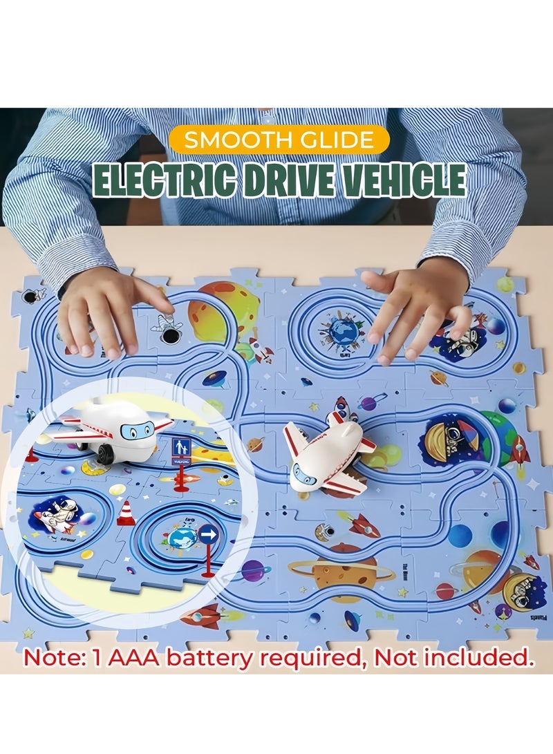 25 Packs Puzzle Racing Children's Racing Track Set, Space Puzzle Puzzle Racing Track Car Game Set, Puzzle Racing Track Set, Preschool Best Children's Gift Christmas Boys and Girls Gift (Space Series)  - Image 5