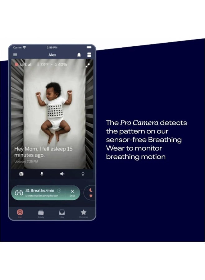 Nanit Breathing Wear Band, Powder Blue - 100% Cotton, Works with Nanit Pro Baby Monitor to Track Breathing Motion Sensor-Free, Fits Toddlers from 25-30 lbs. - Image 5