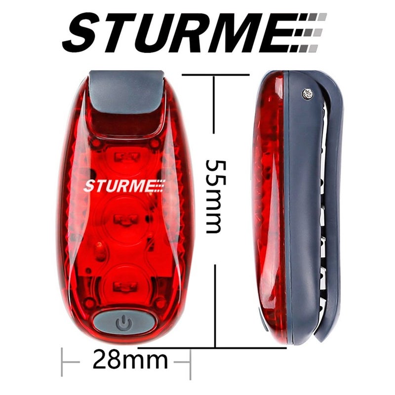 STURME LED Safety Light Strobe Lights for Daytime Running Walking Bicycle Bike Kids Child Woman Dog Pet Runner Best Flashing Warning Clip on Small Reflective Set Flash Walk Night (Green Blue Redx2) - Image 4