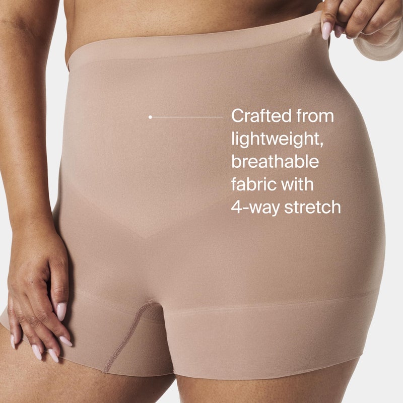 SPANX SPANXsculpt Power Series Boyshort - For All Hemline Lengths - Lightweight Core Control Shapewear - Dig-Free Waistband- Cafe Au Lait - Medium - Image 3