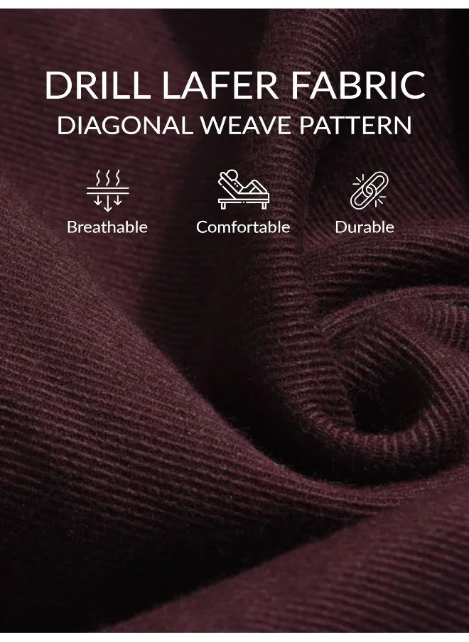 بيونغ French Wine Contrast Stitch Shirt for Men