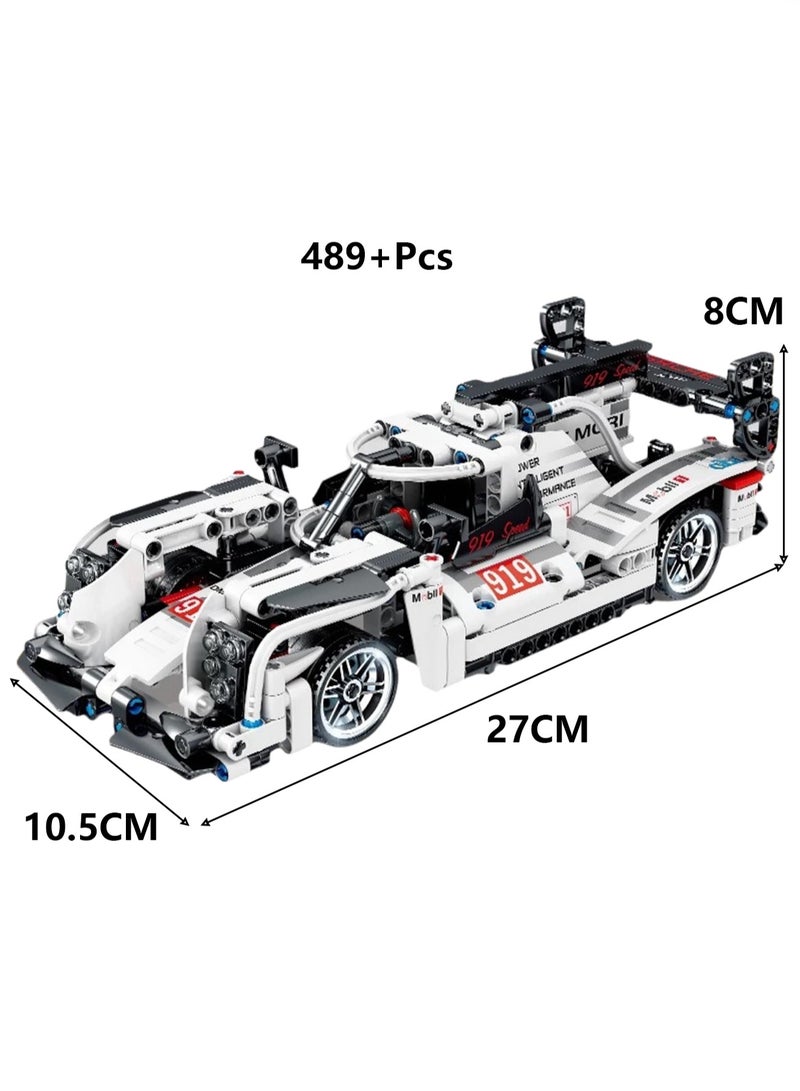 Children's Educational Toy Small Particles Compatible Building Blocks Racing Car Mechanical Engineer Self-assembly Building Blocks(Long-term Sports Car 489+Pcs) - Image 2
