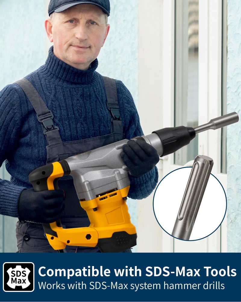 Firecore SDS Max Ground Rod Driver for 5/8 Inch & 3/4 Inch Grounding Rods, Firecore One-Piece Ground Rod Driver Adapter Bits for SDS-Max Rotary Hammer Drill Tool Jackhammer Attachment, SDS Ground Driving Bits - Image 3