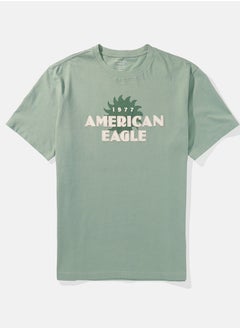 American Eagle Logo Detail Crew Neck T-Shirt  - Image 4