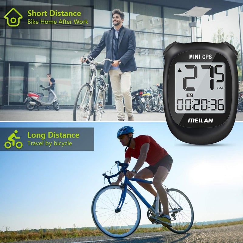 MEILAN M3 Mini GPS Bike Computer, Wireless Bike Odometer and Speedometer Bicycle Computer Waterproof Cycling Computer with LCD Backlight Display for Men Women Teens Bikers Outdoor Cycling - Image 5