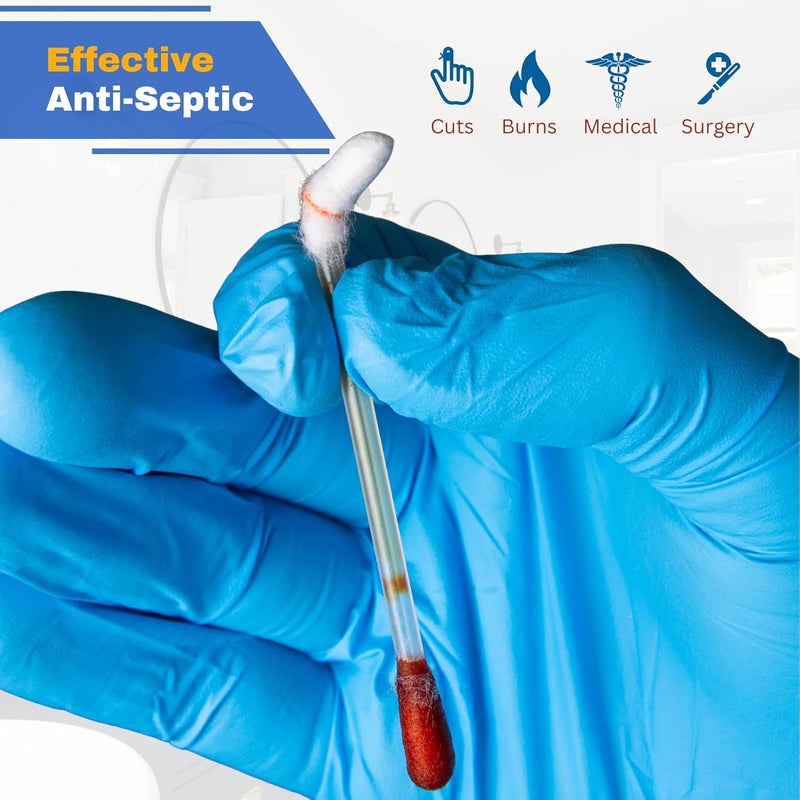 FrontLine Povidone Iodine Swabs Antiseptic Swabsticks Iodine Solution Cleansing Cotton Swab Individually Wrapped Medical Supplies Wound Care First Aid Wound Cleaner Box of 50 - Image 2