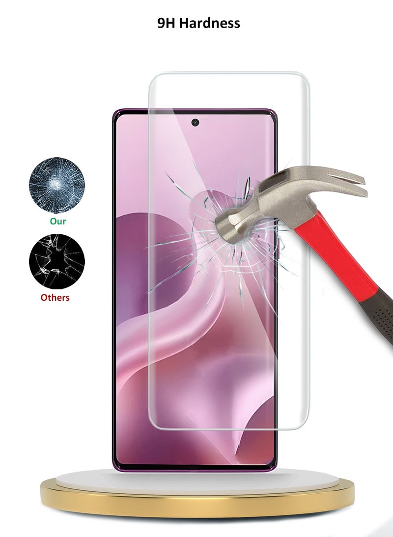 دبليو تيك حماية شاشة من الزجاج المقسى بحواف منحنية بالكامل من موتورولا G96 5G 2025 - شفاف - Image 4