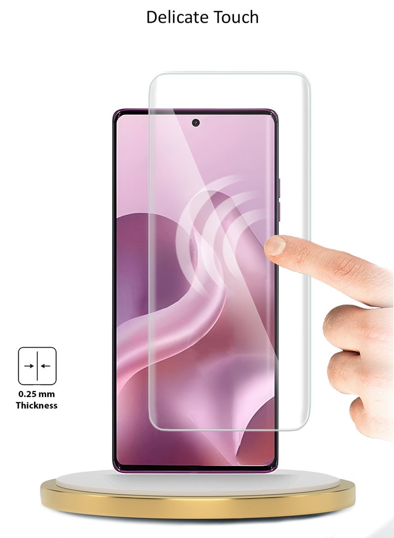 دبليو تيك حماية شاشة من الزجاج المقسى بحواف منحنية بالكامل من موتورولا G96 5G 2025 - شفاف - Image 5