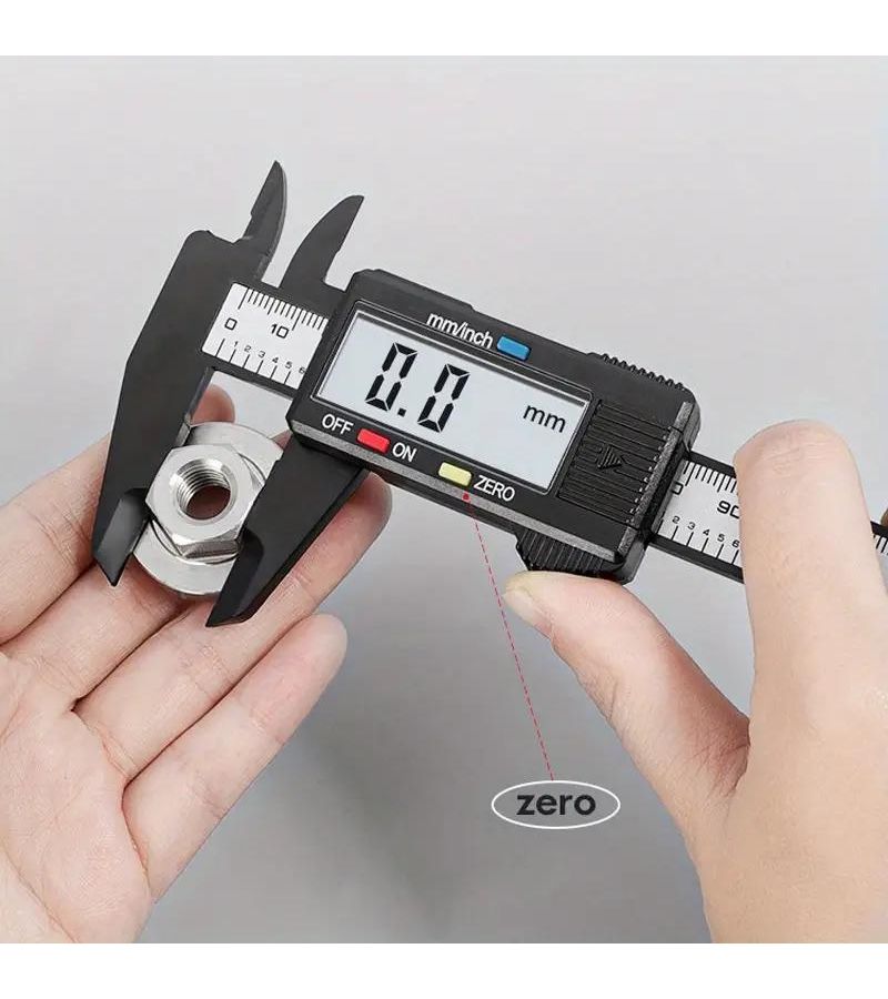 Black Digital Caliper with LCD Screen High Precision Carbon Fiber Measuring Tool - Image 5