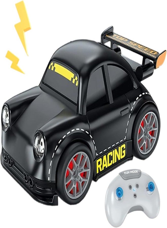 EXOMOON Remote Control Intelligent Sensor Drift Car for Kids – 4 Wheel Drive Mini RC Drifting Car with Follow Me, Escape Mode, Music & LED Lights Toy Gift for Boys Girls (Black) - Image 1