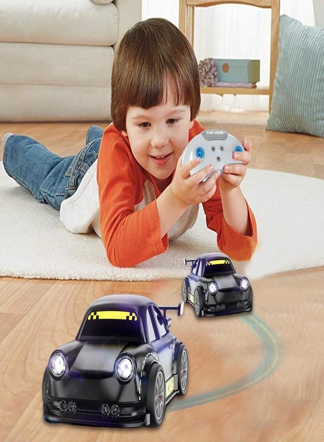 EXOMOON Remote Control Intelligent Sensor Drift Car for Kids – 4 Wheel Drive Mini RC Drifting Car with Follow Me, Escape Mode, Music & LED Lights Toy Gift for Boys Girls (Black) - Image 5