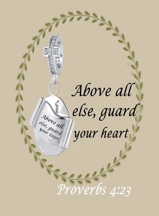 OutstandLong Christian Cross Charm for Pandora Bracelets Inspirational Faith Bible Verse Dangle Bead for Women - Image 3