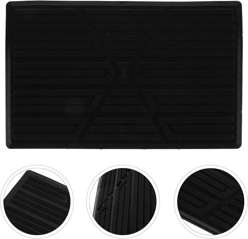 Automotive Car Carpet Repair Patch Hard Rubber Non-Slip Floor Mat Protector Pad for Car Foot Pedals Sturdy Black Cushion for Interior Floor Mat Restoration - Image 3