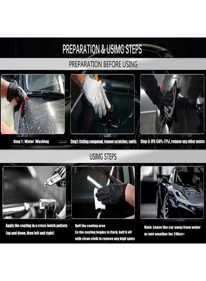 Autokcan 10H Nano Ceramic Coating for Cars, High Gloss Anti-Scratch SiO2 Ceramic Coating Car Kit Hydrophobic Paint Sealant Protection with Gloves Two Years Warranty - Image 5