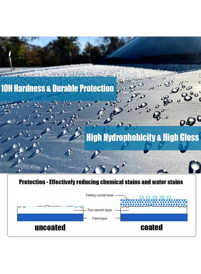 Autokcan 10H Nano Ceramic Coating for Cars, High Gloss Anti-Scratch SiO2 Ceramic Coating Car Kit Hydrophobic Paint Sealant Protection with Gloves Two Years Warranty - Image 3