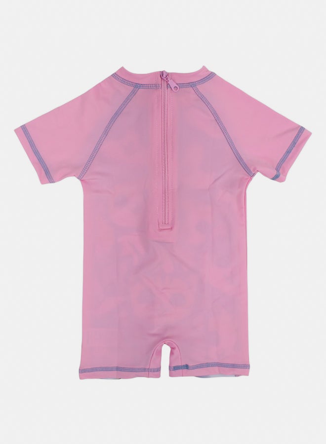 I.Wear I.Wear Girls Overall Swimsuit - Pink with Cute Kittens Print - Image 2