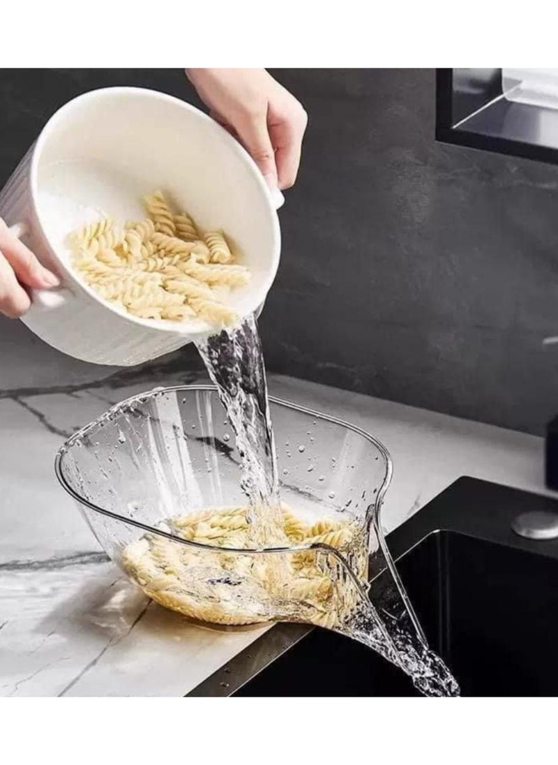 ماركة غير محددة طبق صفاية أكريليك متعدد الاستخدام – لغسيل الفواكه والخضروات  - Image 3