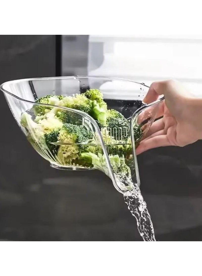 ماركة غير محددة طبق صفاية أكريليك متعدد الاستخدام – لغسيل الفواكه والخضروات  - Image 1