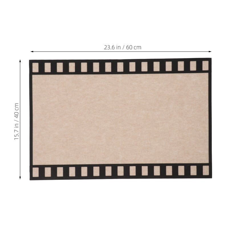 🏠 لوح ملاحظات من اللباد بنمط شريط فيلم عتيق للمنزل والمكتب تصميم بني فاتح متعدد الوظائف لعرض الصور - Image 2