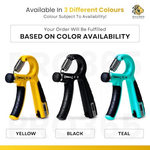 PRO365 Adjustable Hand Gripper with Counter (5–60Kg) | Grip Strength Trainer for Fingers, Wrist & Forearm | ABS Material | Non-Slip Handle | Portable Hand Exerciser | 1 Year Brand Warranty - Image 3