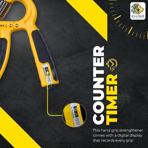 PRO365 Adjustable Hand Gripper with Counter (5–60Kg) | Grip Strength Trainer for Fingers, Wrist & Forearm | ABS Material | Non-Slip Handle | Portable Hand Exerciser | 1 Year Brand Warranty - Image 5