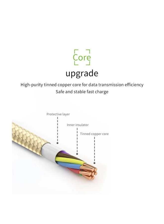 GOLF SPACE Golf GC76 Lightning 5A Fast Charging Nylon Braided Data Sync Cable - Image 2