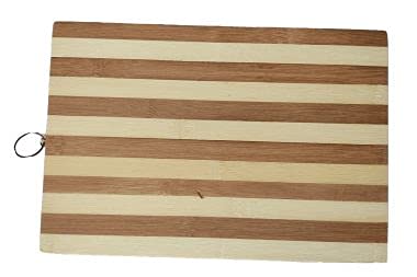 Trendmad S Cart Bamboo Wooden Rectangular Chopping Board Cutting Board Slicing Board for Fruits Vegetables Meat Bread Cheese Rectangle Shape 34x24 cm - Image 1