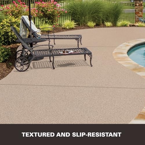 KILZ Decorative Concrete Coating, Interior/Exterior, Slip Resistant, Tan, 1 Gallon - Image 3