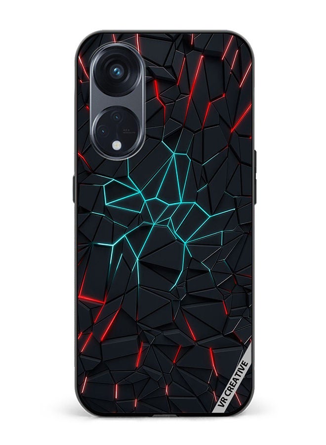 VR CREATIVE Protective Case Cover For Oppo Reno8 T 5G Abstracts Design Multicolour - Image 1