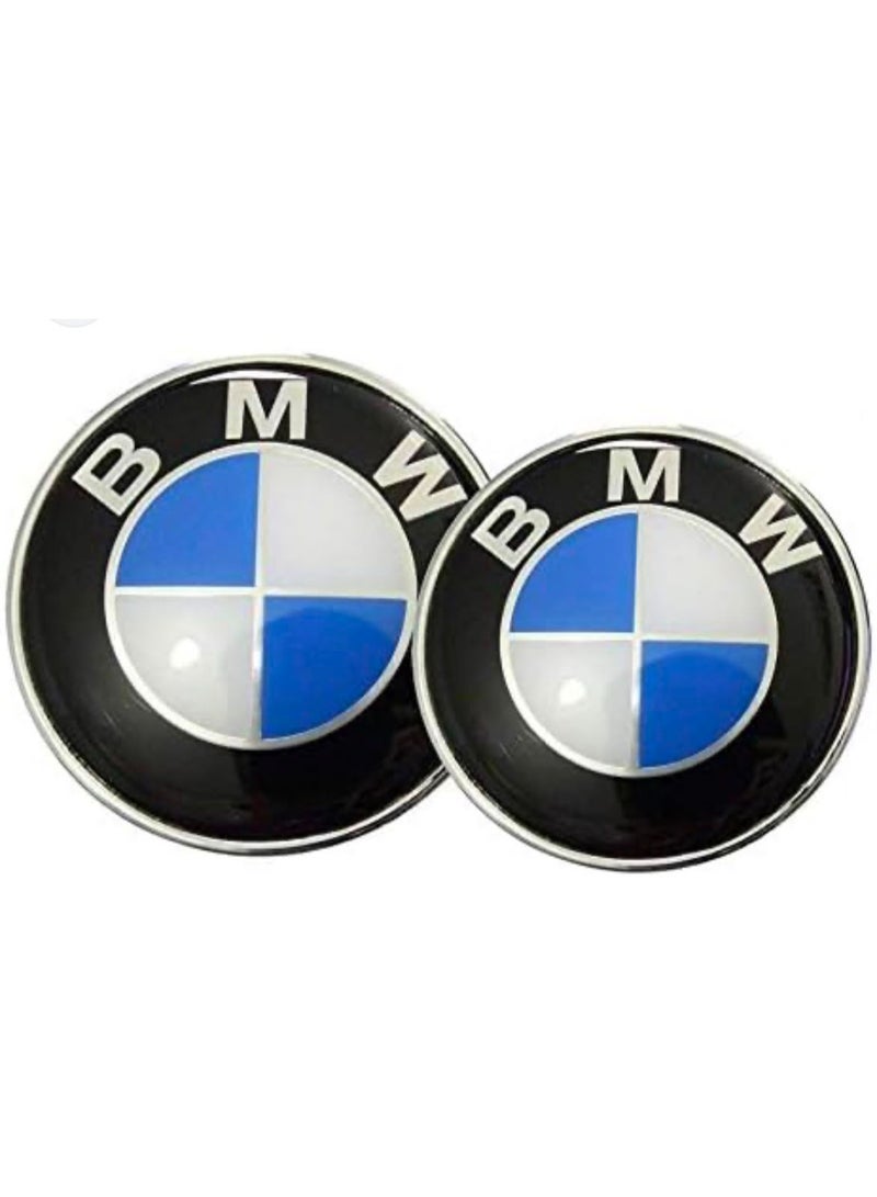BMW Emblem Set – 7 Pieces – BMW Emblems for Hood, Trunk, Steering Wheel, and Wheel Center Caps - Image 3