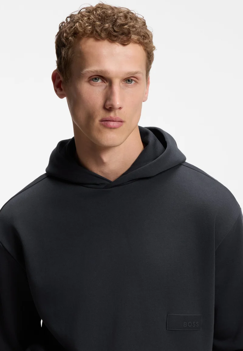 BOSS Dark Blue Relaxed-fit sweatshirt in luxurious French Terry for Men | Best Price UAE