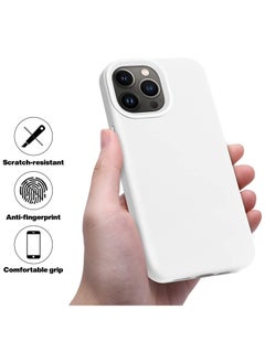 YOMNA YOMNA Compatible with iPhone 14 Pro Max 6.7'' Liquid Silicone Full Body Protective Case with Anti-Scratch,Soft Microfiber Lining,Camera Protective White  - Image 4