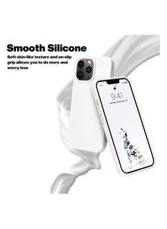 YOMNA YOMNA Compatible with iPhone 14 Pro Max 6.7'' Liquid Silicone Full Body Protective Case with Anti-Scratch,Soft Microfiber Lining,Camera Protective White  - Image 3