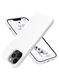 YOMNA YOMNA Compatible with iPhone 14 Pro Max 6.7'' Liquid Silicone Full Body Protective Case with Anti-Scratch,Soft Microfiber Lining,Camera Protective White  - Image 1