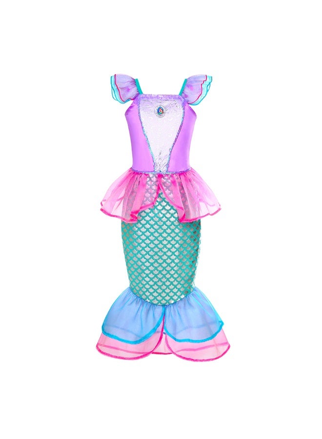 NIBEMINENT Halloween children's costumes: beauty, fishtail princess dress, mermaid princess - Image 1