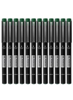 Al Khatat 12-Piece Calligraphy Pen 2mm Tip Green Ink  - Image 1