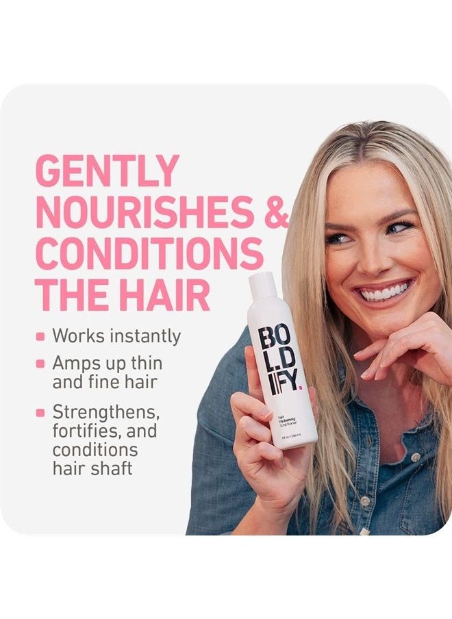Boldify BOLDIFY Thickening Hair Conditioner - Natural Volumizing for Fine Hair, Sulfate Free, Biotin Hair Thickener For Strand Retention, Hair Loss Conditioner Instantly Stimulates Thicker & Fuller Hair - 8oz  - Image 2