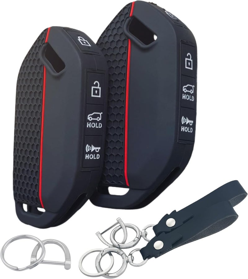 RUNZUIE Silicone Key Fob Cover for Kia Telluride - Image 1